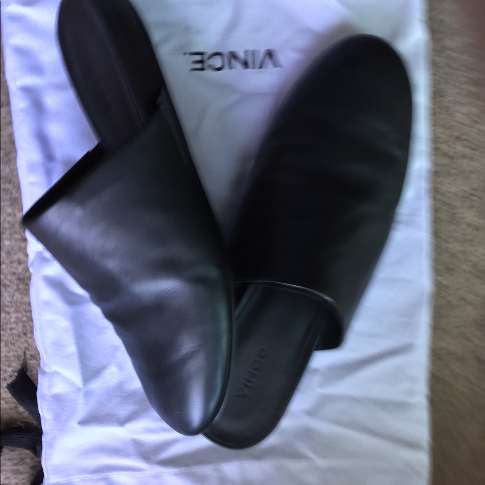 Vince Oren Black Leather mules